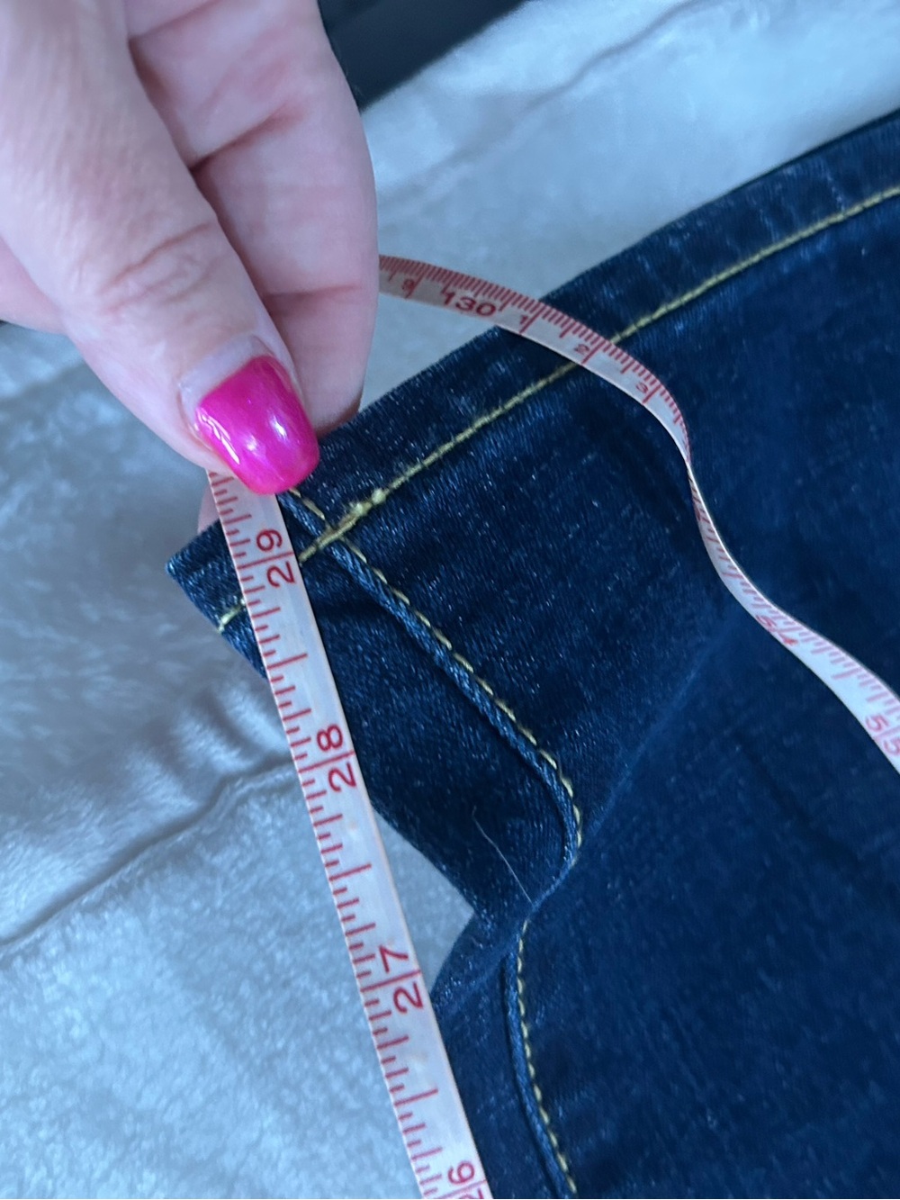 Seven7 Women’s Dark Blue Bootcut Jeans with Contrast Stitching - Picture 8 of 10